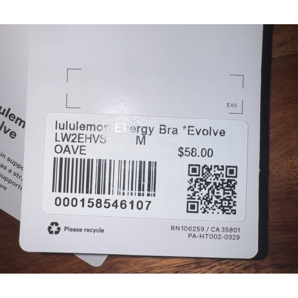 Lululemon Energy Bra Evolve Ocean Wave Strappy Medium Support Size M - Picture 6 of 6